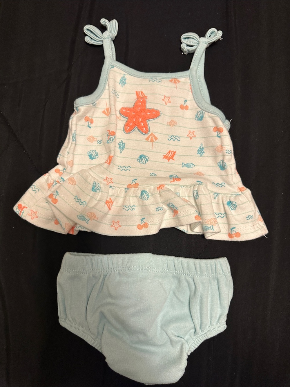 Toddler Girls' Light Blue Starfish Two-Piece Swim Set